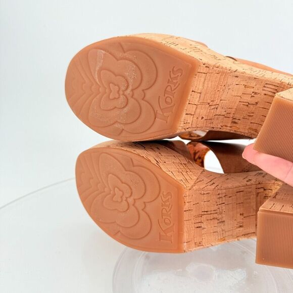 Korks Kork Ease Dezi Sandals Platform Brown Vegan Strappy Chunky Heel Size 11 - Picture 13 of 15